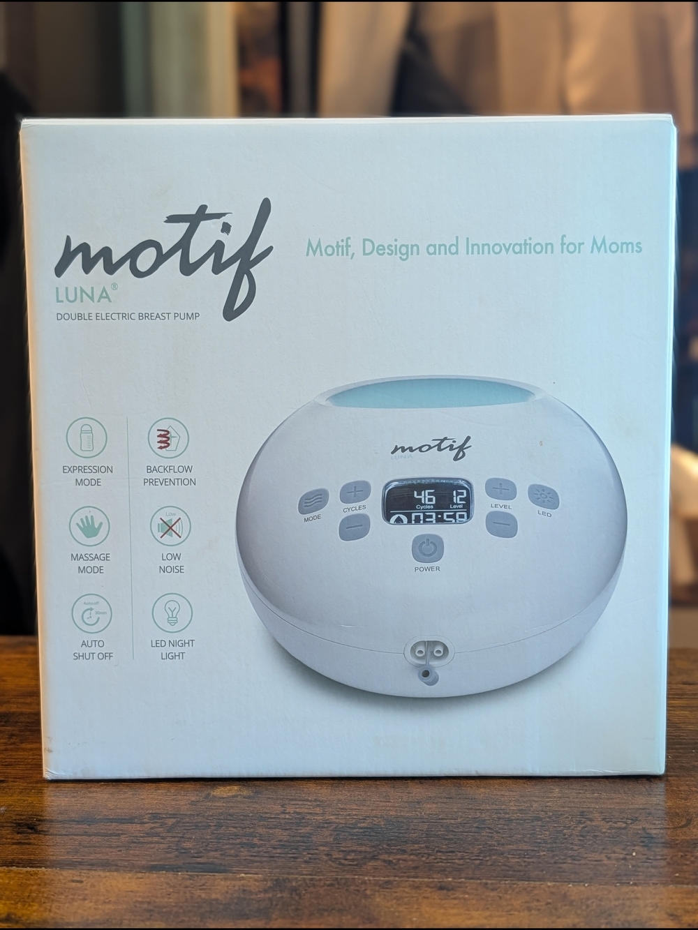 Motif Luna NEW Double Electric Breast Pump Open Box Unused 24/28mm Flanges Baby